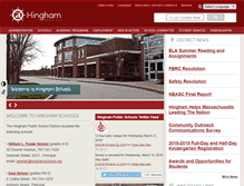 Tablet Screenshot of hinghamschools.com